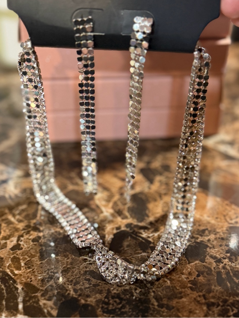 Mesh Choker Necklace and Earrings Set - Picture 8 of 9